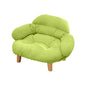 Elevated Plush Pet Sofa Bed with Wooden Legs for Cats & Small Dogs