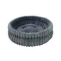 Round Plush Calming Dog & Cat Bed with Raised Rim, Machine Washable