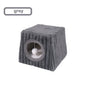Square Plush Covered Cat Bed with Hanging Toy, Washable Cat Cave for Cats & Kittens