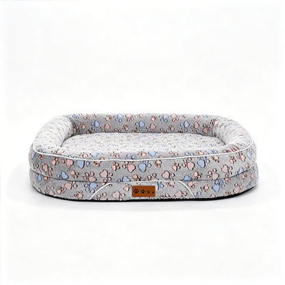 Plush Rectangular Pet Bed for Medium & Large Dogs, Machine Washable