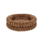 Round Plush Calming Dog & Cat Bed with Raised Rim, Machine Washable
